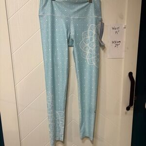 Inner‎ Fire Turquoise Mandala Print High-Rise Leggings – Sustainable Yoga 10